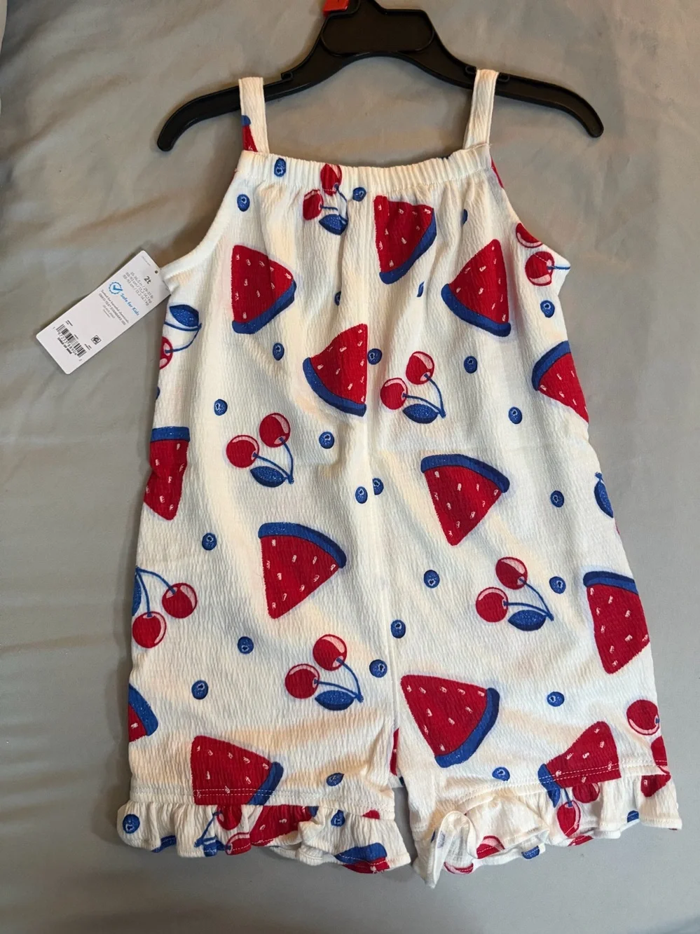 Carters Child of Mine BNWT toddler girl romper with cherries and watermelon